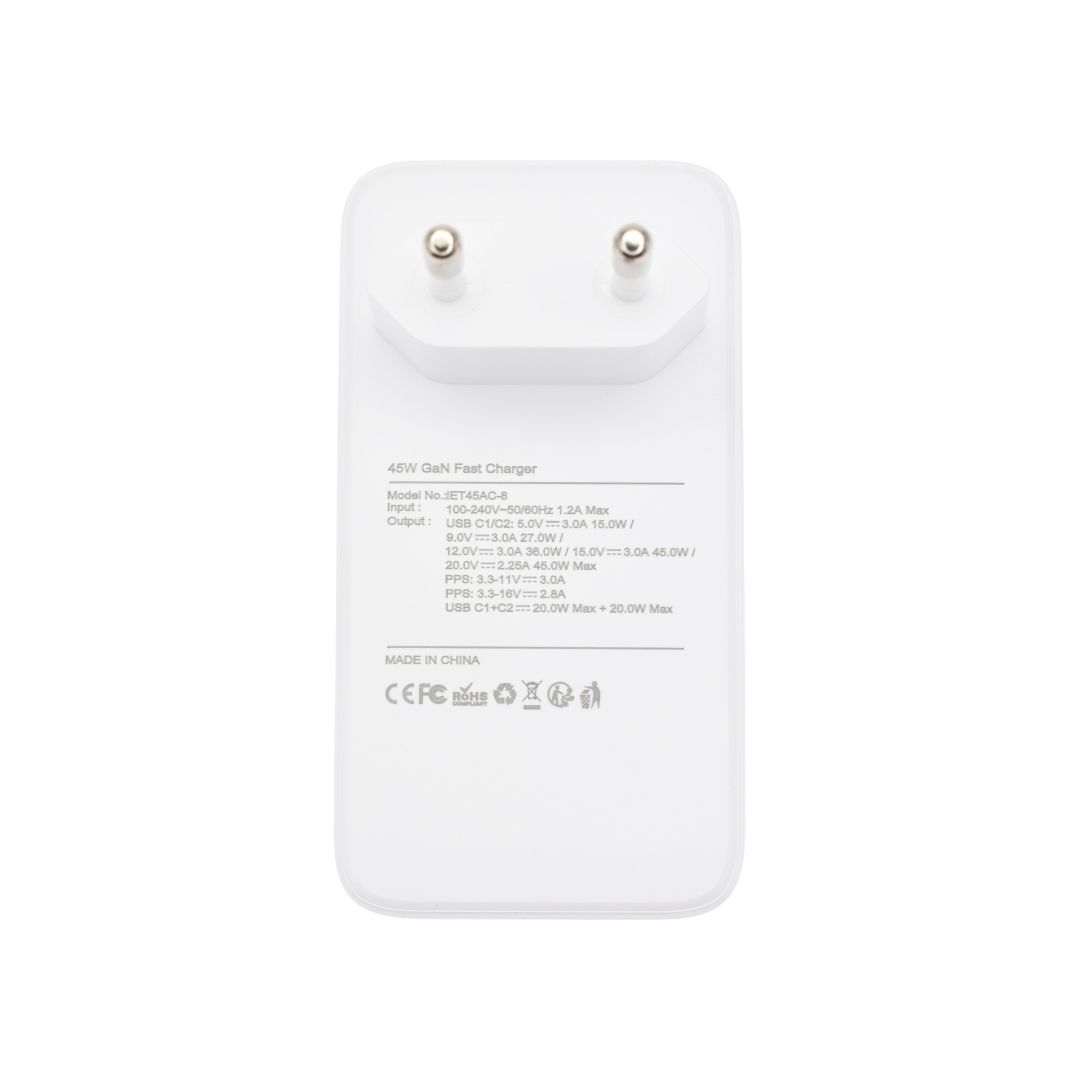 Dviced Slim Wall charger 45W GaN EU White