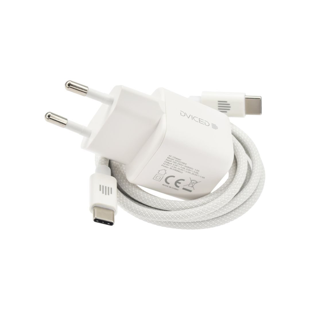 Dviced Wall Charger 30W and 1,25m cable GaN EU White