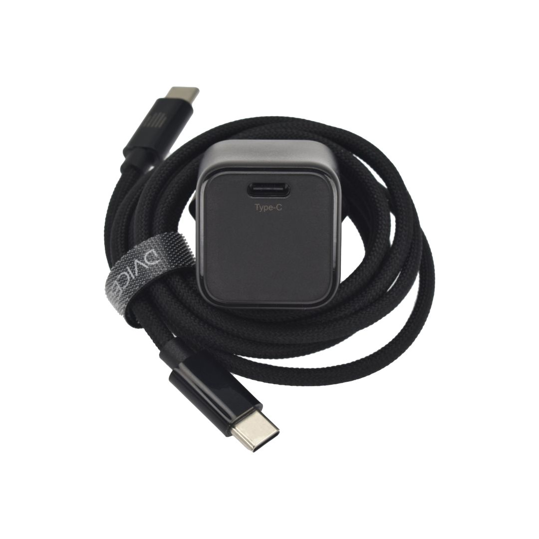 Dviced Wall Charger 30W and 1,25m cable GaN EU Black