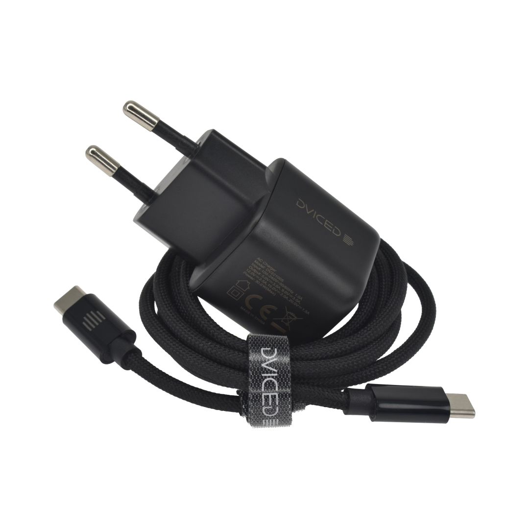Dviced Wall Charger 30W and 1,25m cable GaN EU Black