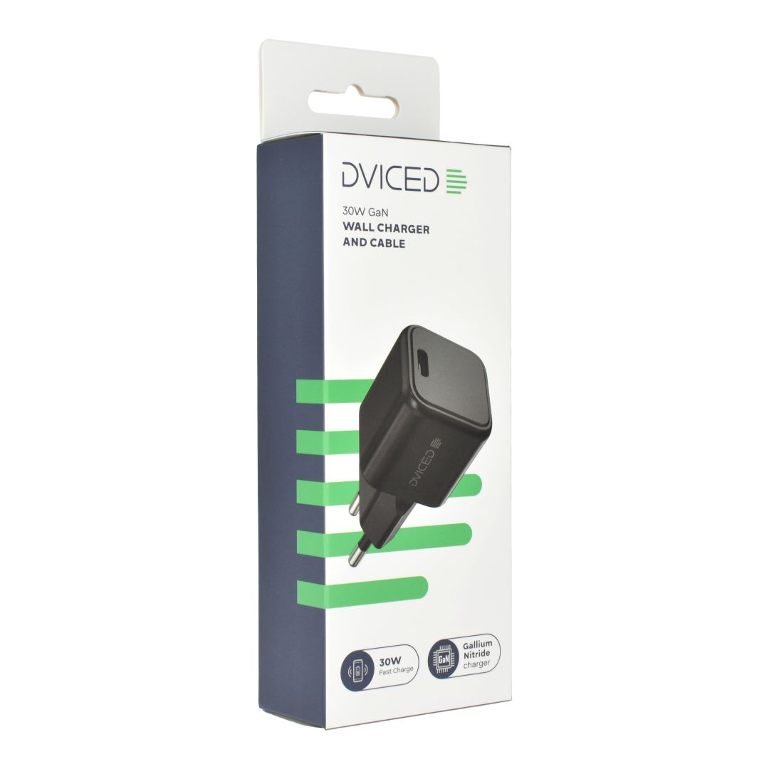 Dviced Wall Charger 30W and 1,25m cable GaN EU Black
