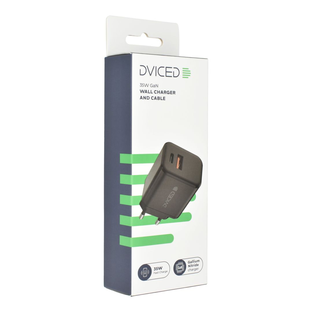 Dviced Wall Charger 35W and 1,25m cable GaN EU Black