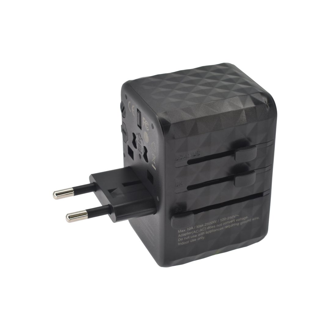 Dviced Universal Travel Adapter 65W GaN Black