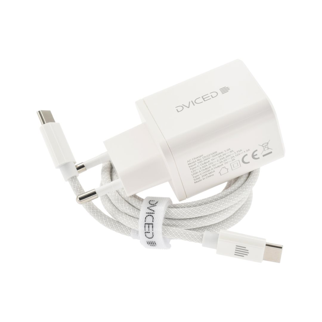 Dviced Wall Charger 35W and 1,25m cable GaN EU White