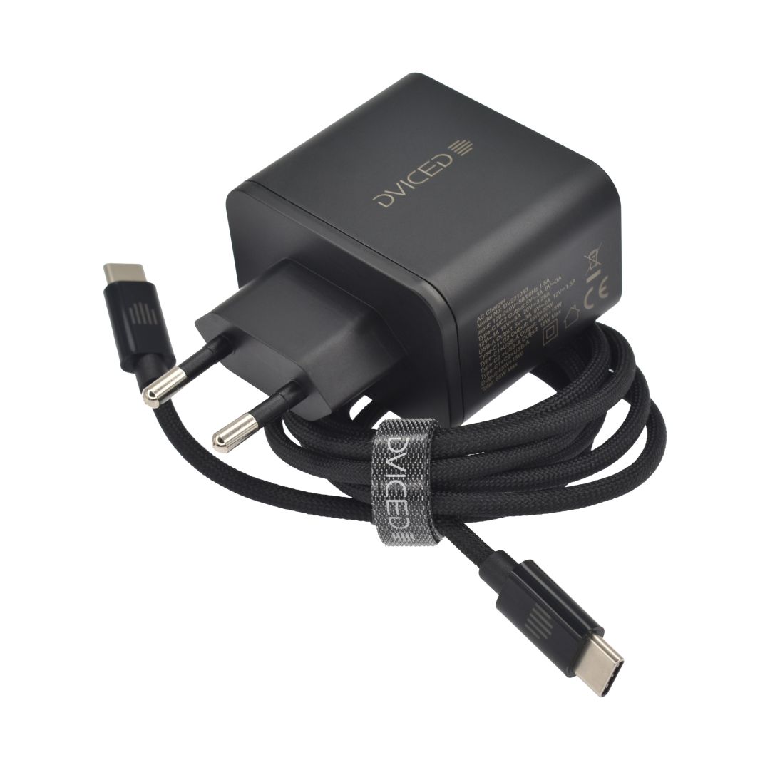 Dviced Wall Charger 65W and 1,25m cable GaN EU Black