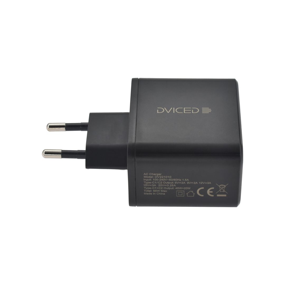 Dviced Wall charger 65W GaN EU Black