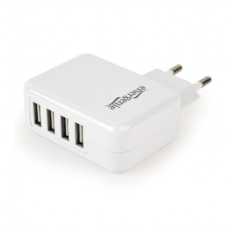 Gembird EG-U4AC-02 Universal USB Charger White