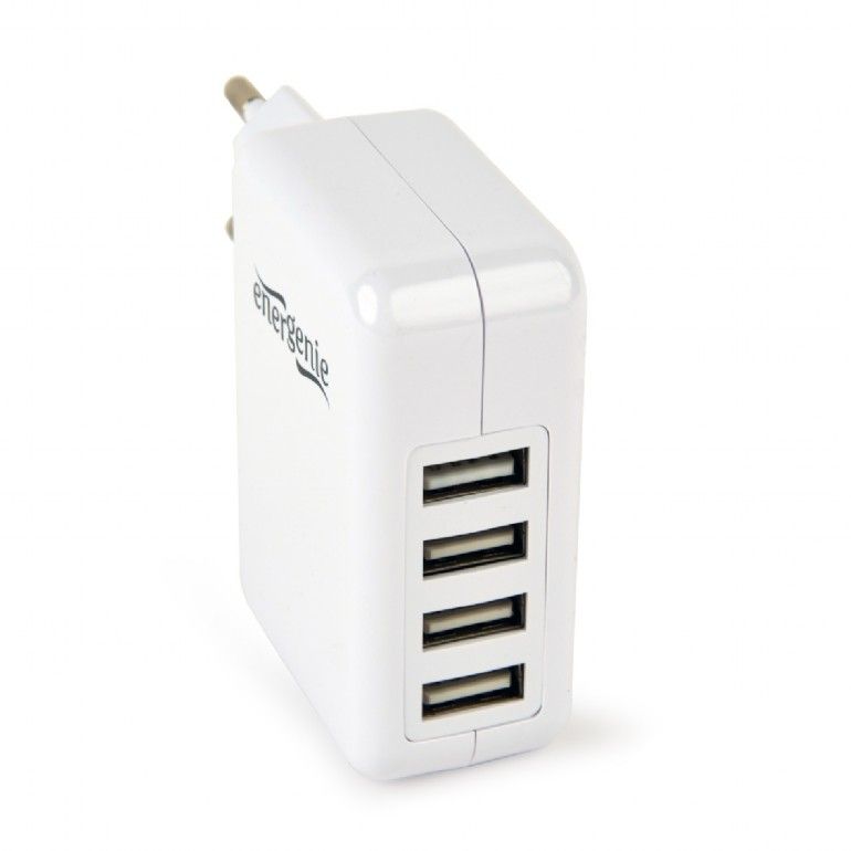 Gembird EG-U4AC-02 Universal USB Charger White