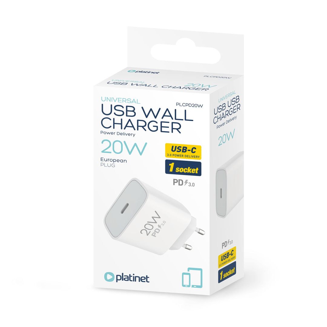 Platinet PLCPD20W 20W Wall Charger White