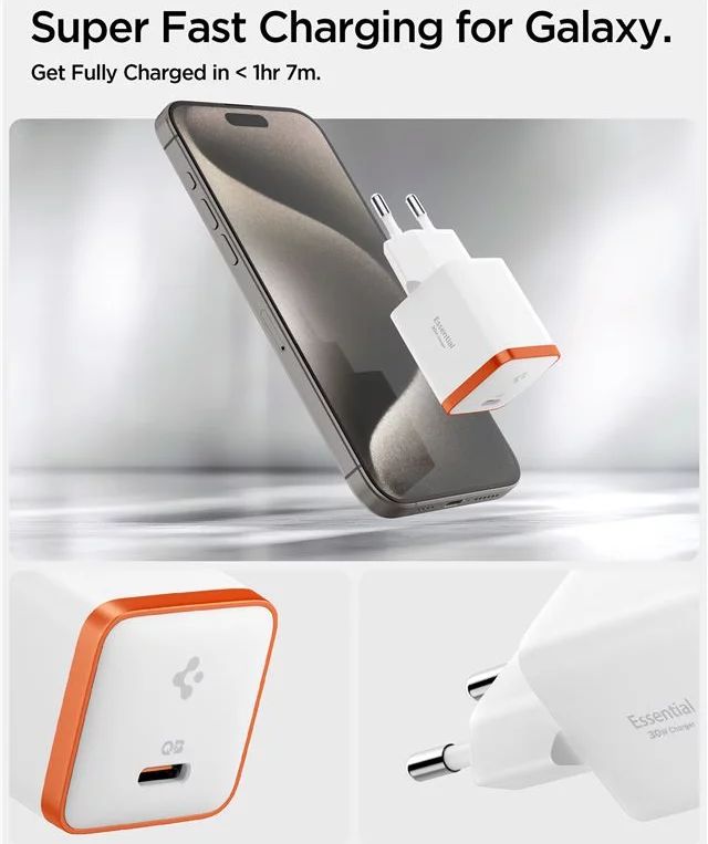 Spigen Essential 30W Wall Charger EE301EU White