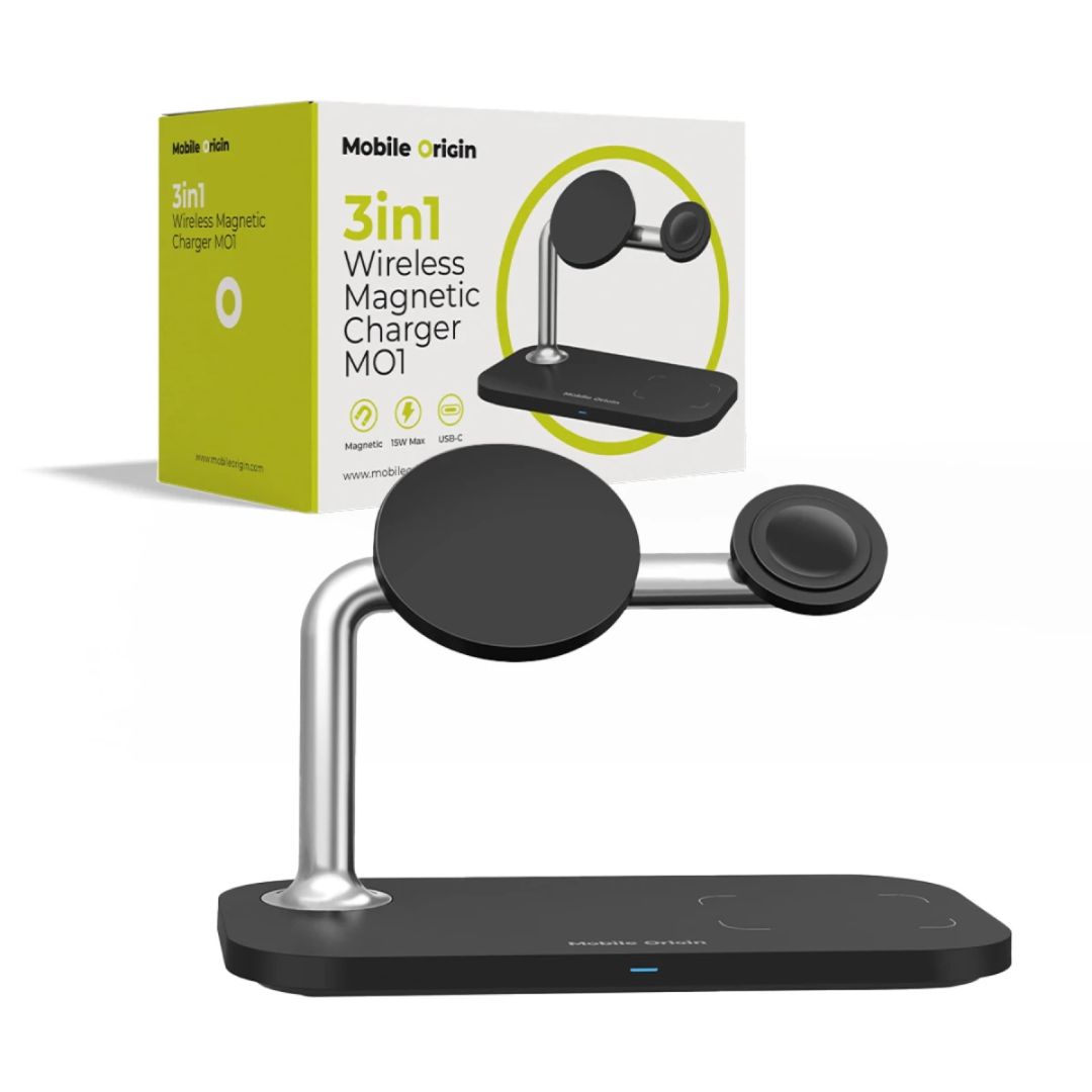 Mobile Origin 3 in 1 Wireless charger Black