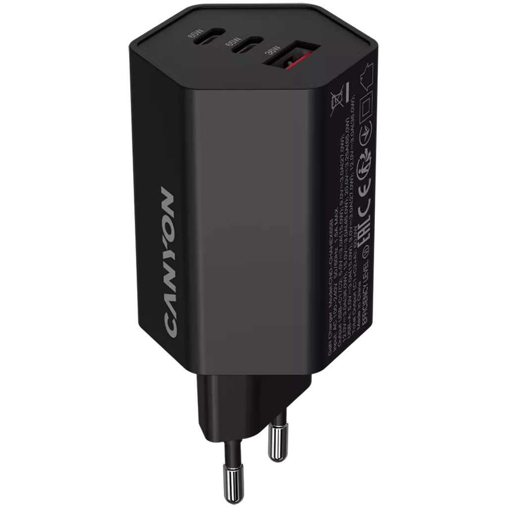 Canyon CND-CHAHEX65B Wall Charger Hexagon 65 Black