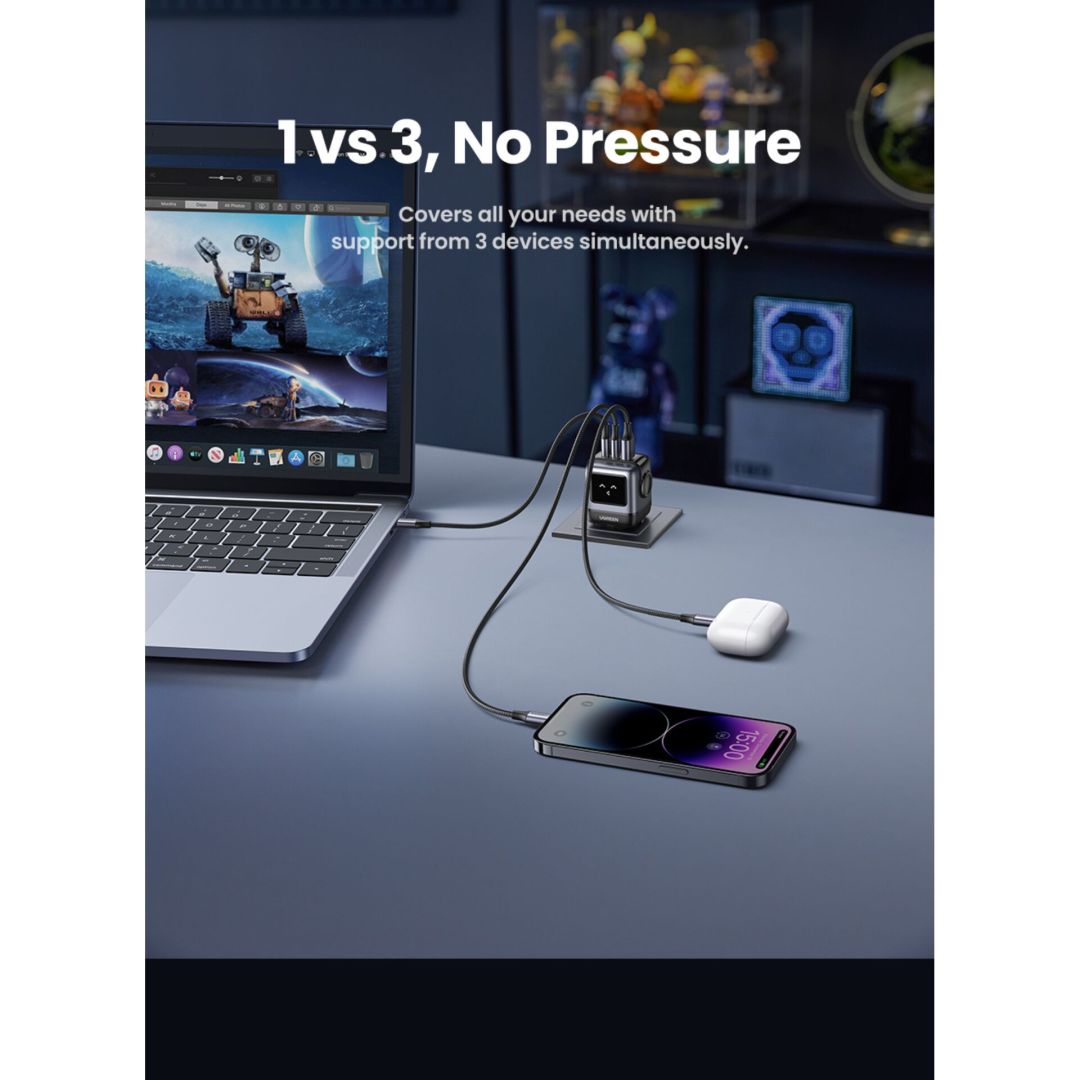 UGREEN Uno RG 65W 3-Port GaN Fast Charger EU Black