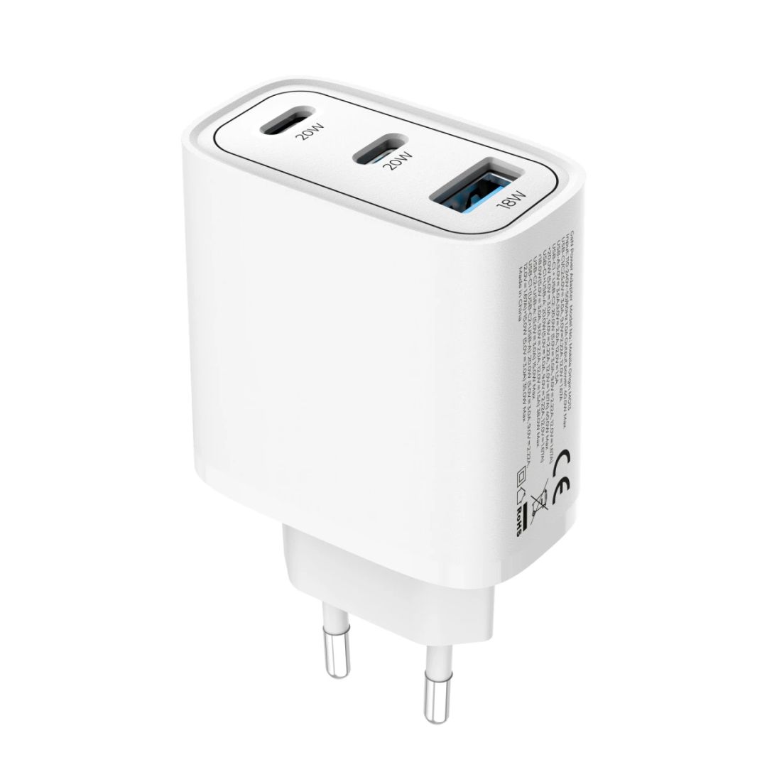 Mobile Origin GaN 40W Wall Charger MO13, 1 USB-A + 2 USB-C