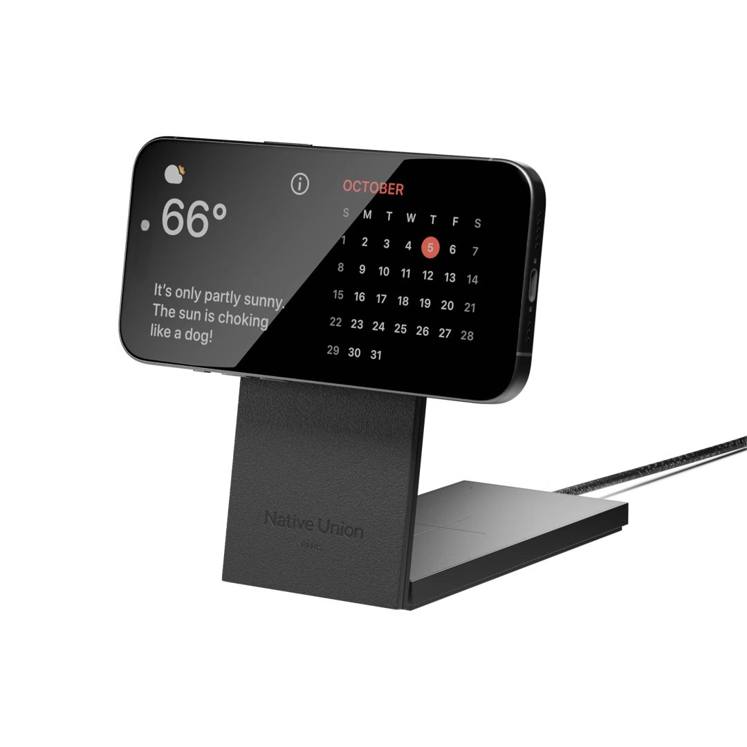 Native Union Rise 2-in-1 Qi2 wireless charger Black