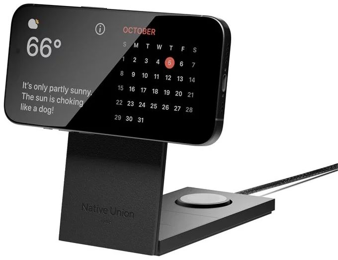 Native Union Rise 3-in-1 Qi2 wireless charger Black