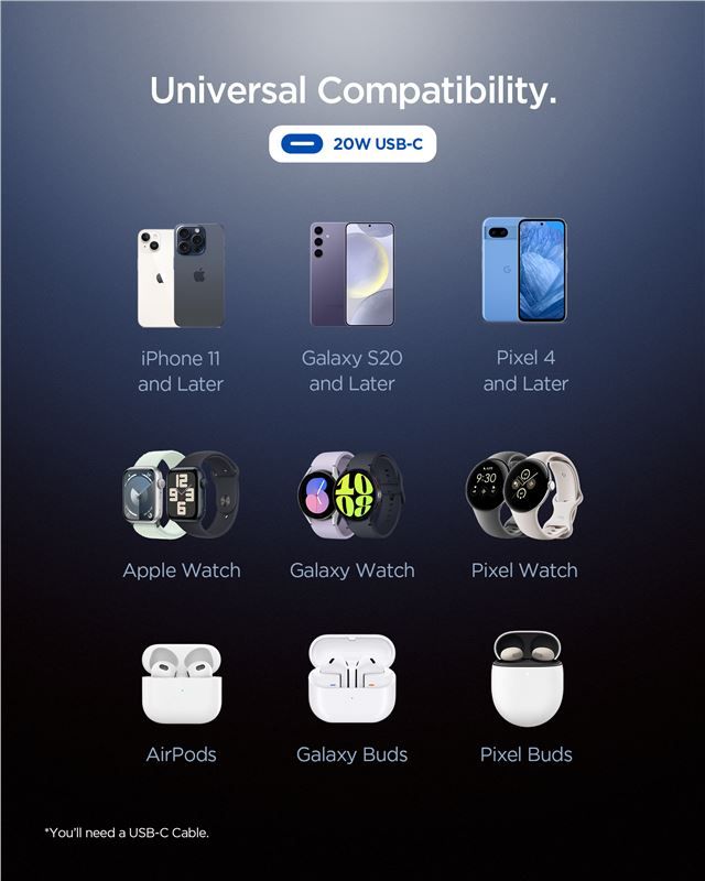 Spigen Essential 20W Wall Charger EE201EU Black