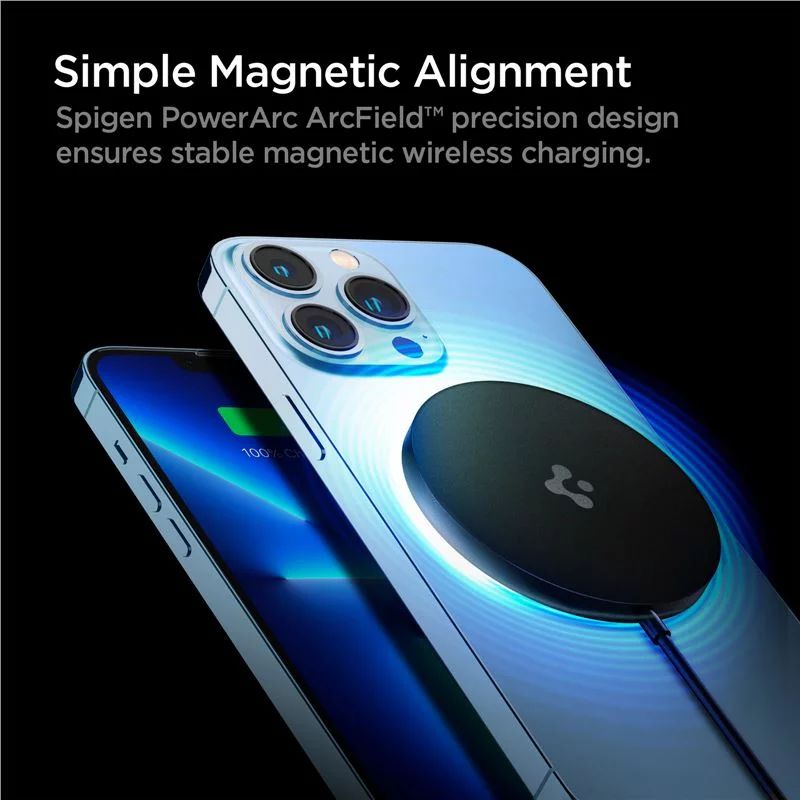 Spigen Power Arc ArcField Magnetic Wireless Charger Fast Charging/7.5W Black