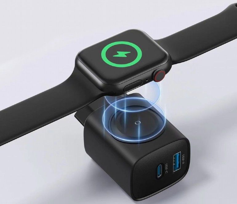 Gembird 2-in-1 20W Apple Watch + phone fast charger Black