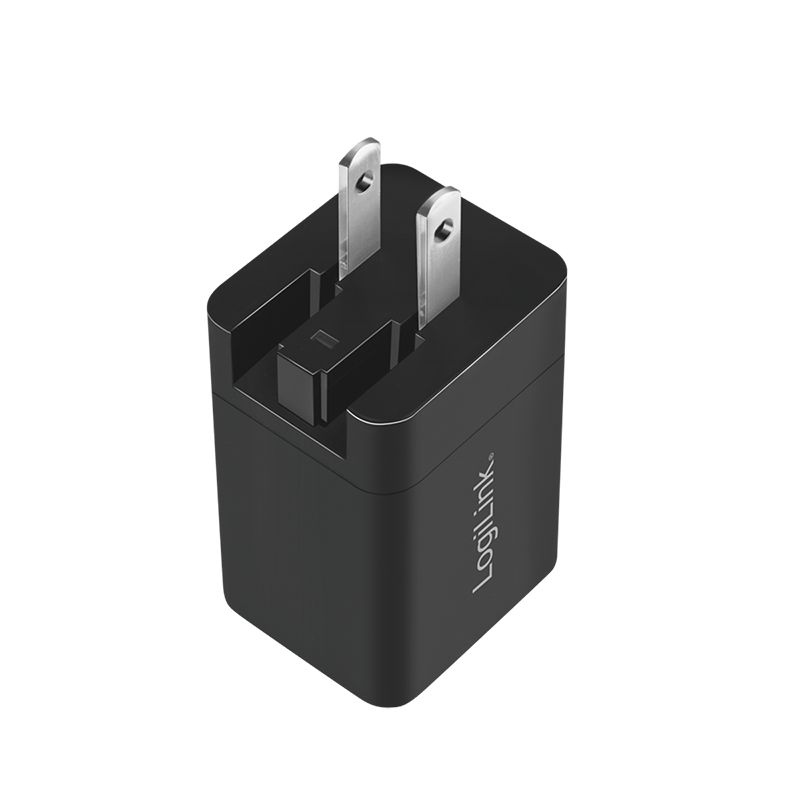 Logilink Dual USB socket travel adapter Black