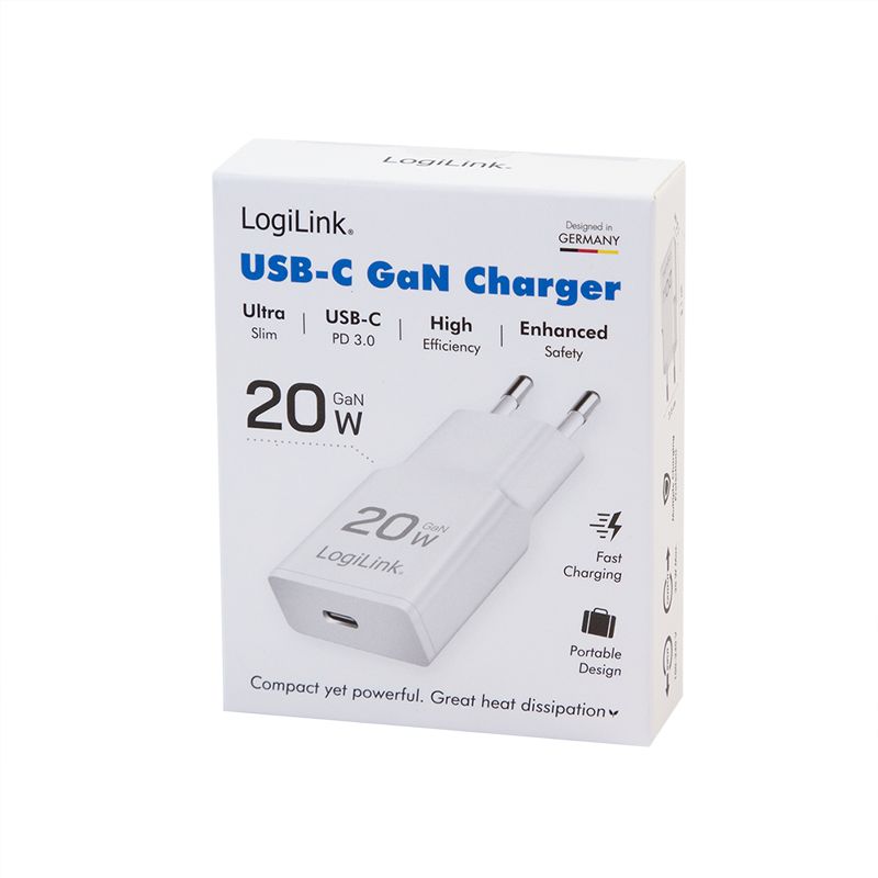 Logilink USB-C GaN charger White