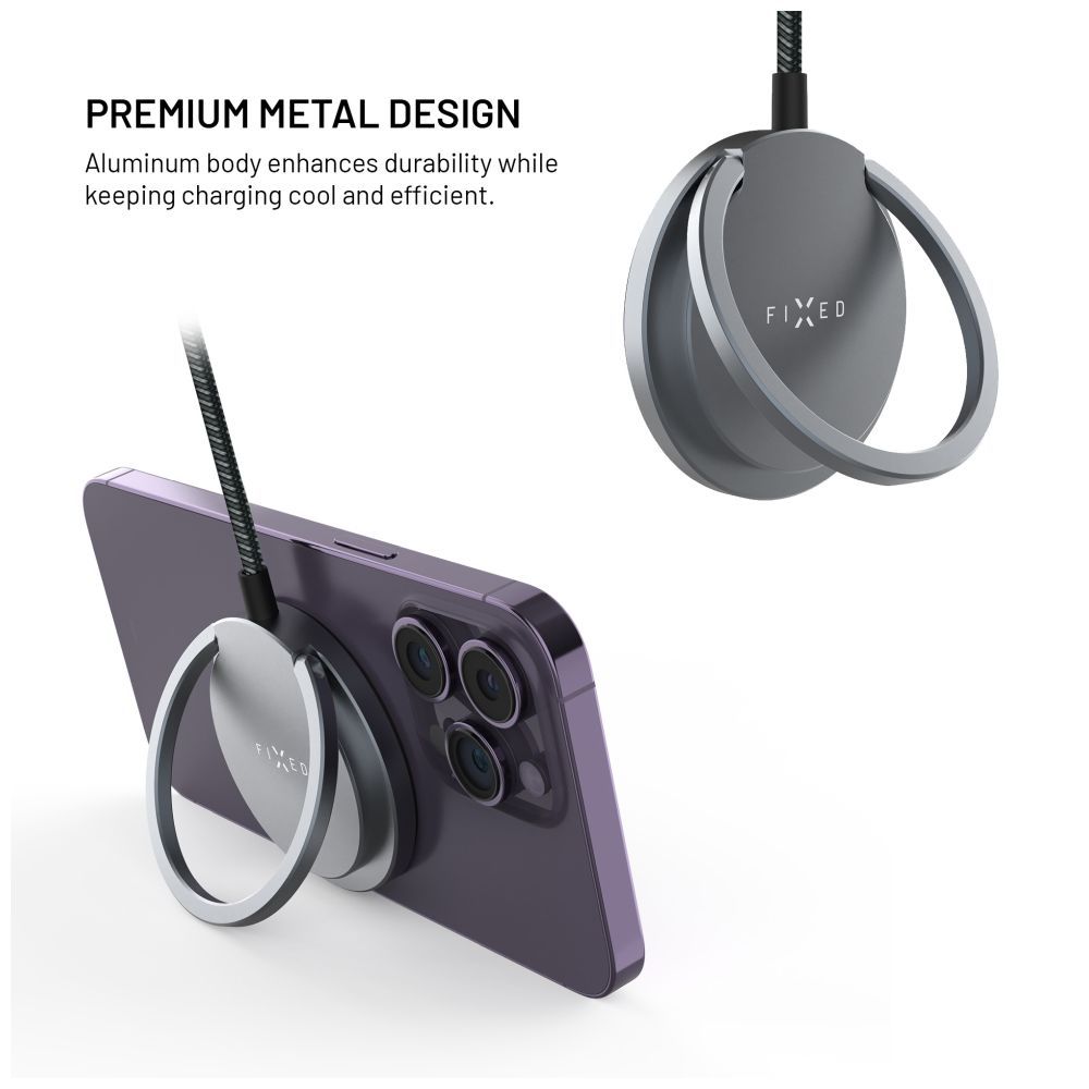 FIXED Wireless töltő Magsafe támogatással, szürke