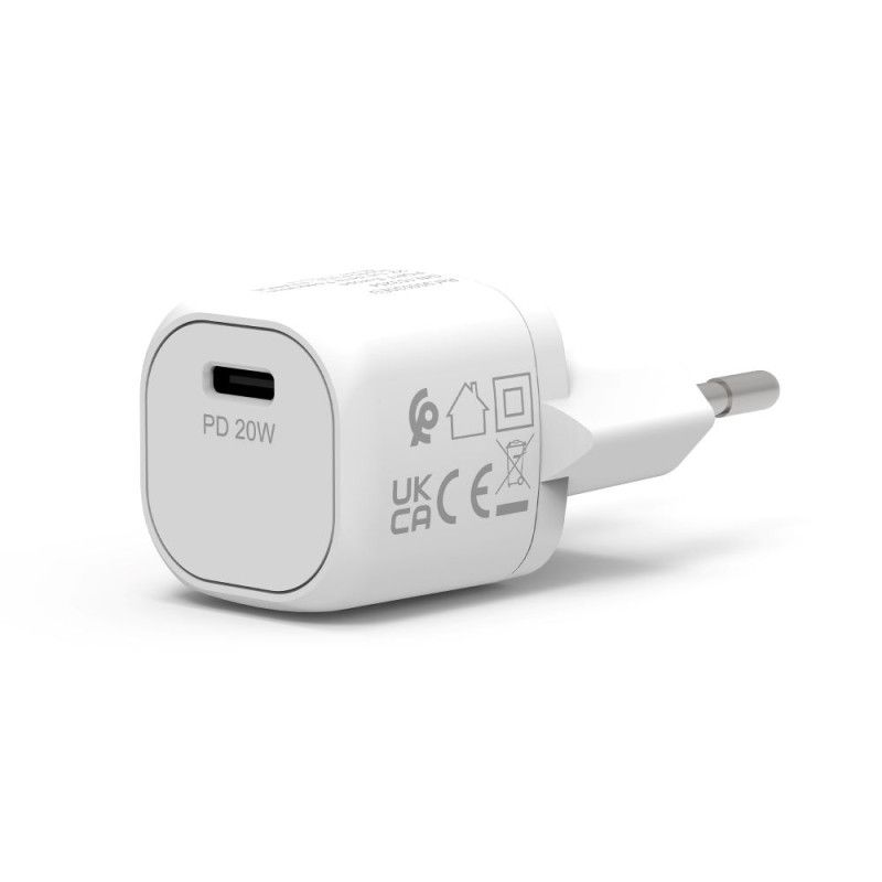 Port Designs 20W USB-C Pocket Wall Charger White