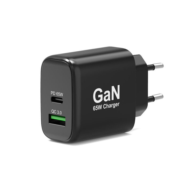 Port Designs GaN Charger for USB-C and USB-A 65 W Black