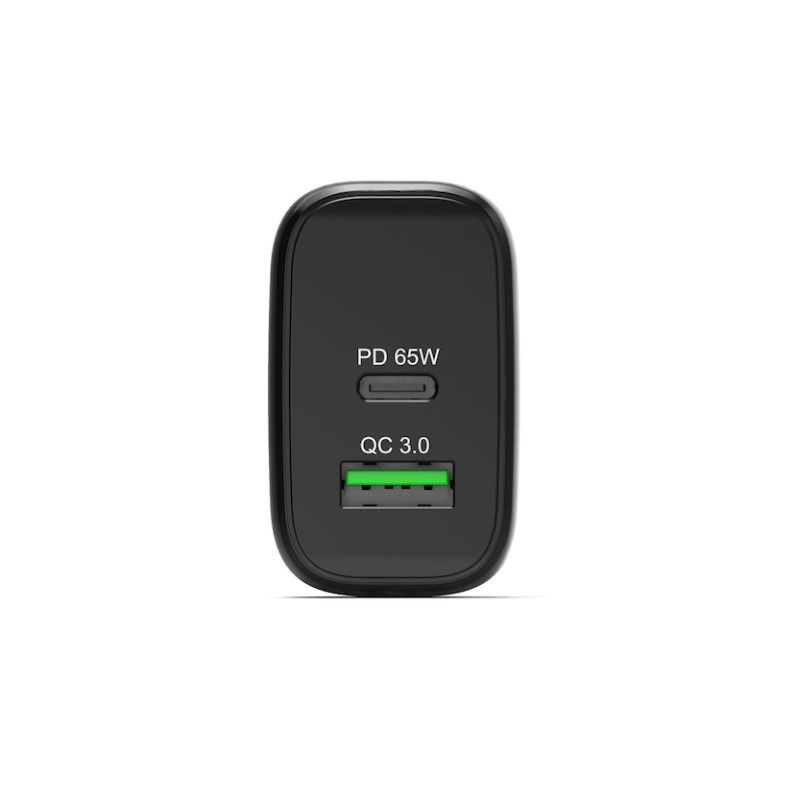 Port Designs GaN Charger for USB-C and USB-A 65 W Black