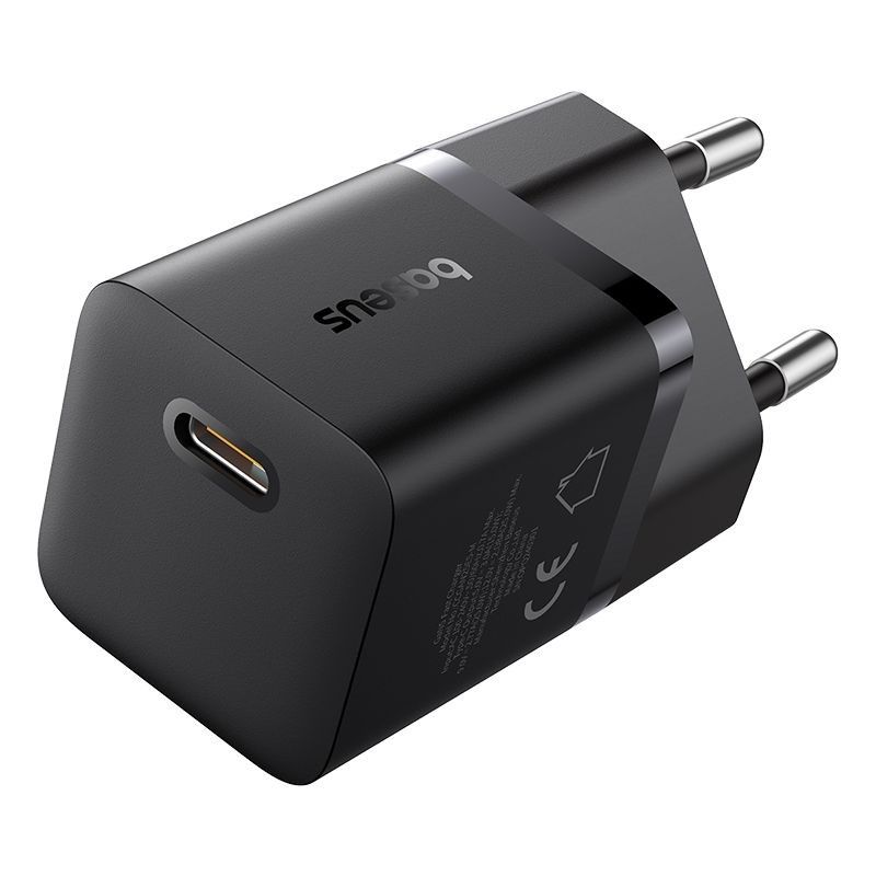 Baseus USB-C GaN5 mini 25W mains charger Black