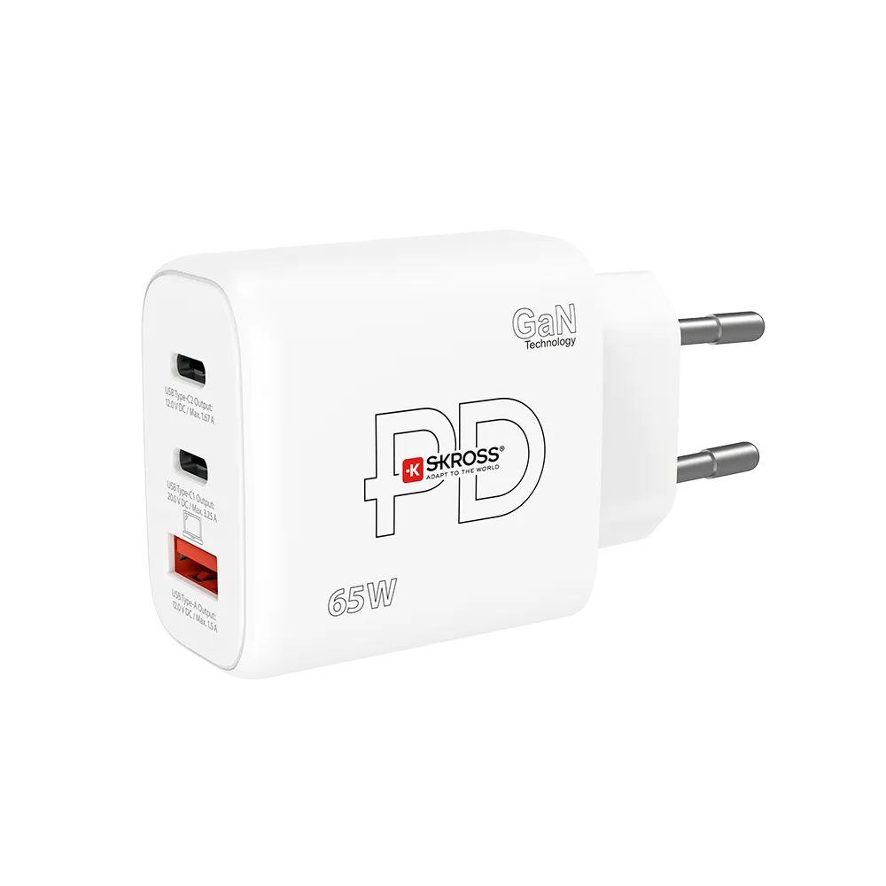 SKROSS Power Charger 65W GaN PD EU White