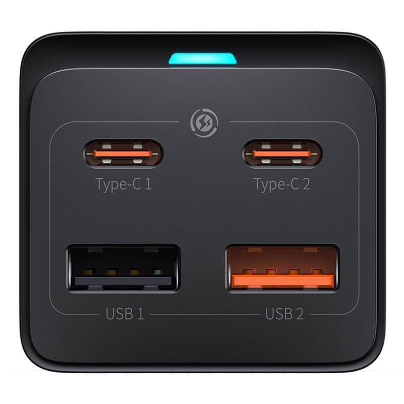 Baseus GaN3 Pro hálózati töltő 2xUSB + 2xUSB-C + AC 65W Black