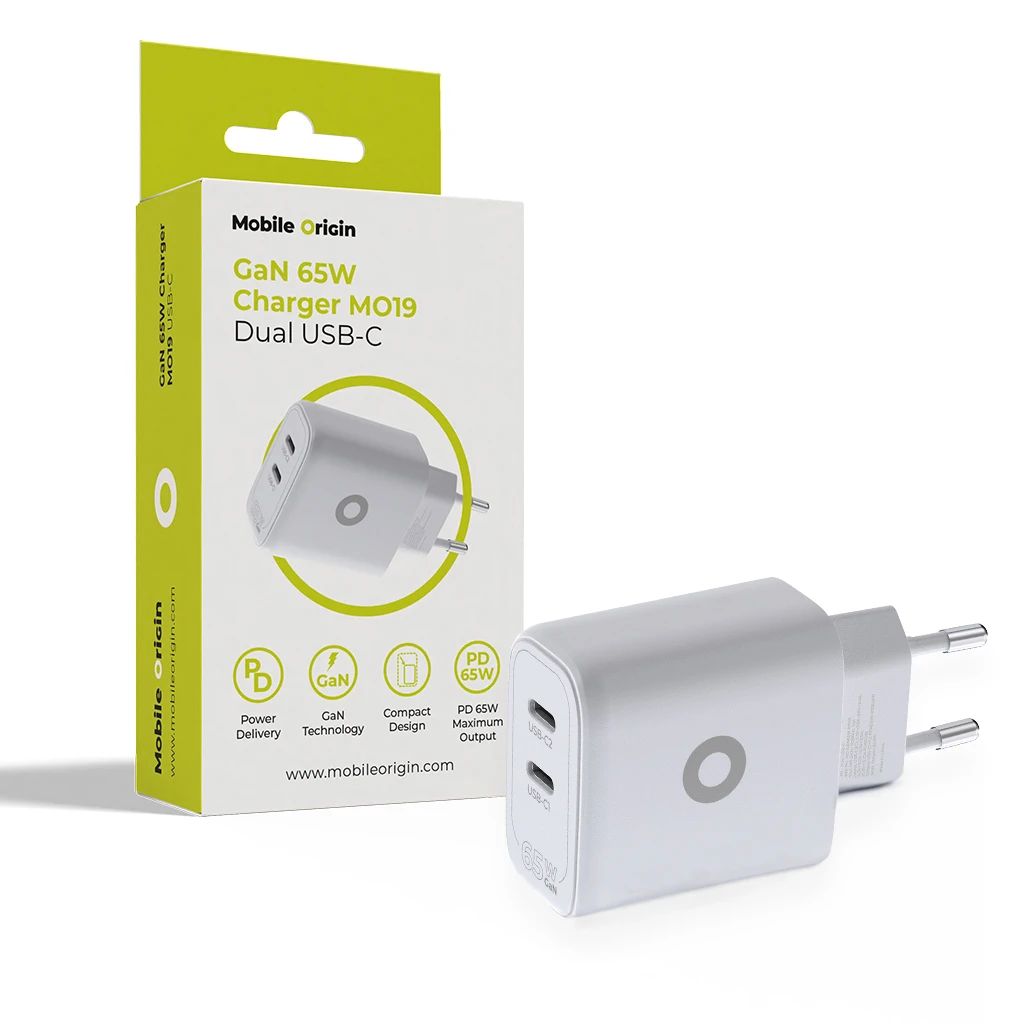 Mobile Origin MO19 - Dual USB-C GaN 65W Charger