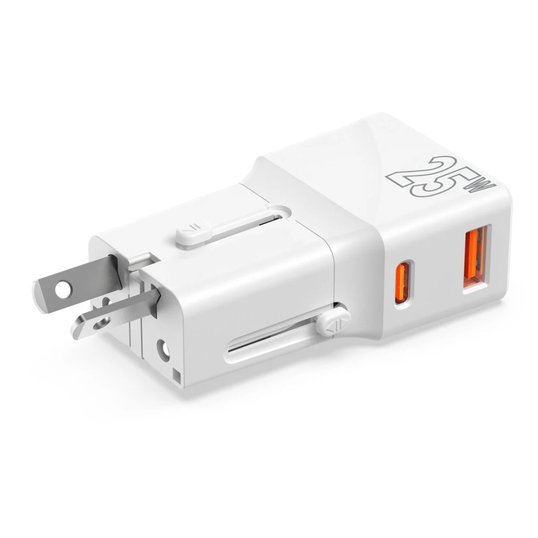 Mobile Origin Travel adapter 25W EU/US/UK/AU White