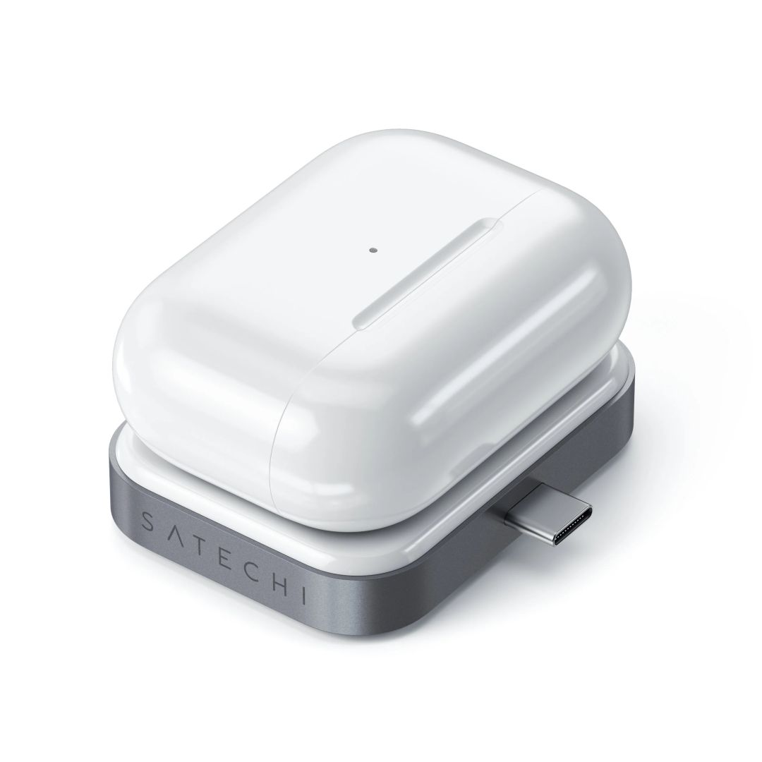 Satechi USB-C Wireless Charging Dock for Airpods Silver