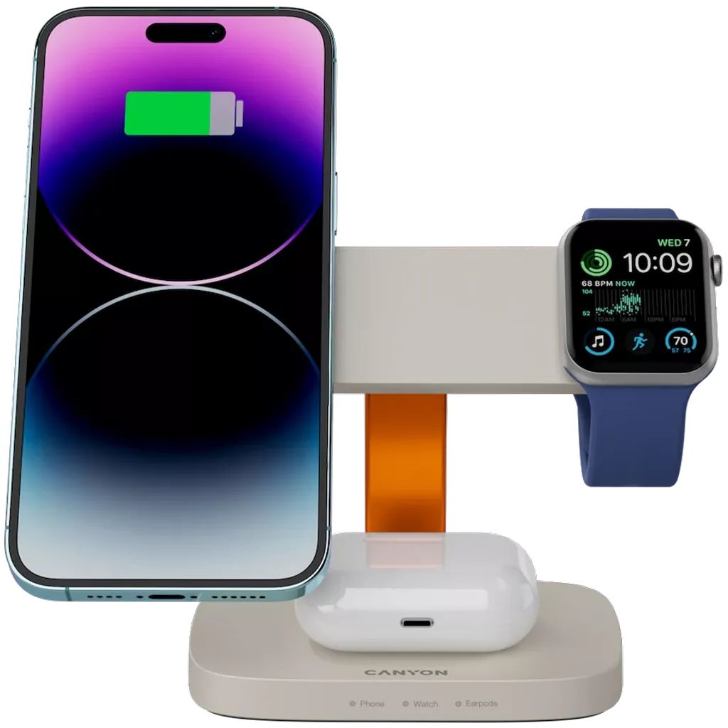 Canyon Hexagon 310 Wireless Charger LightGrey/Orange