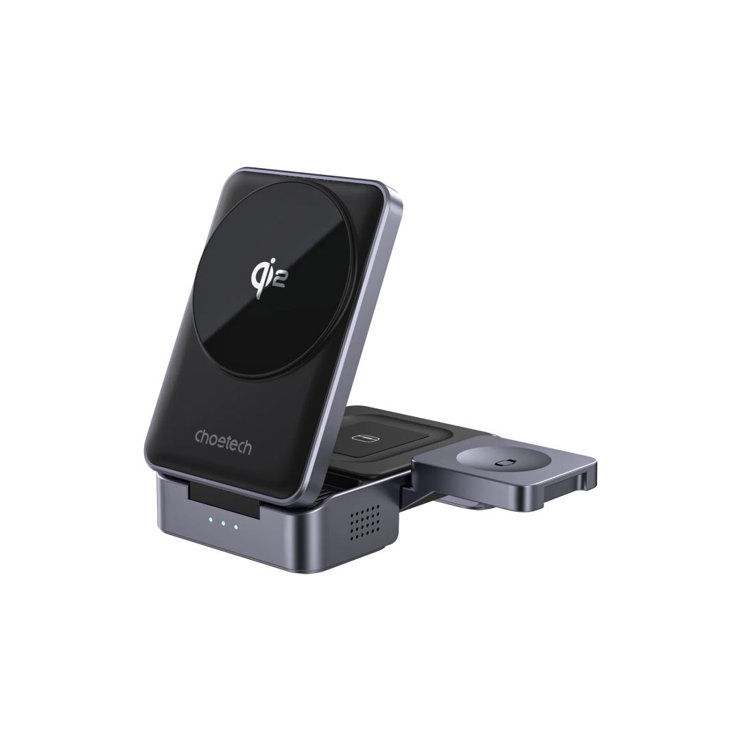 Choetech  T637-F 3in1 Qi2 MagLeap Wireless Charger Black
