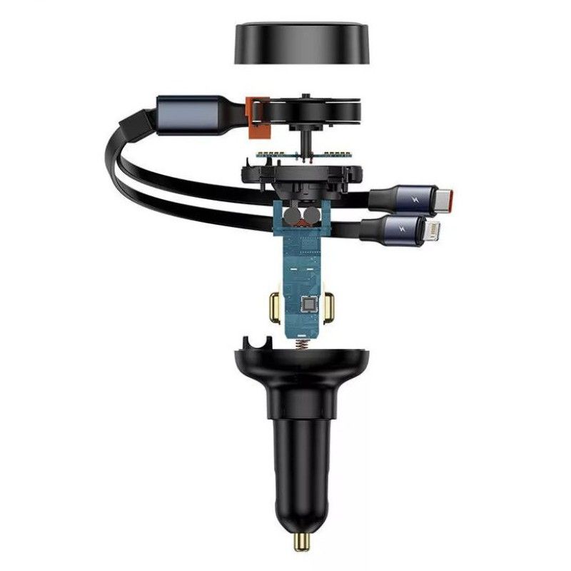 Baseus Enjoyment Pro 60W Type-C and Lightning Car Charger Black