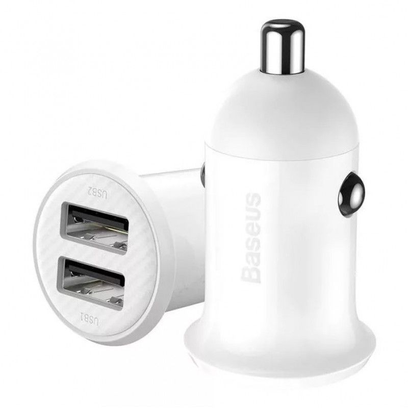 Baseus Golden Grain Pro Car Charger White