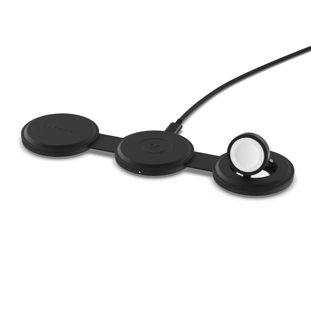 Satechi OntheGo 3-in-1 Wireless Charger Black