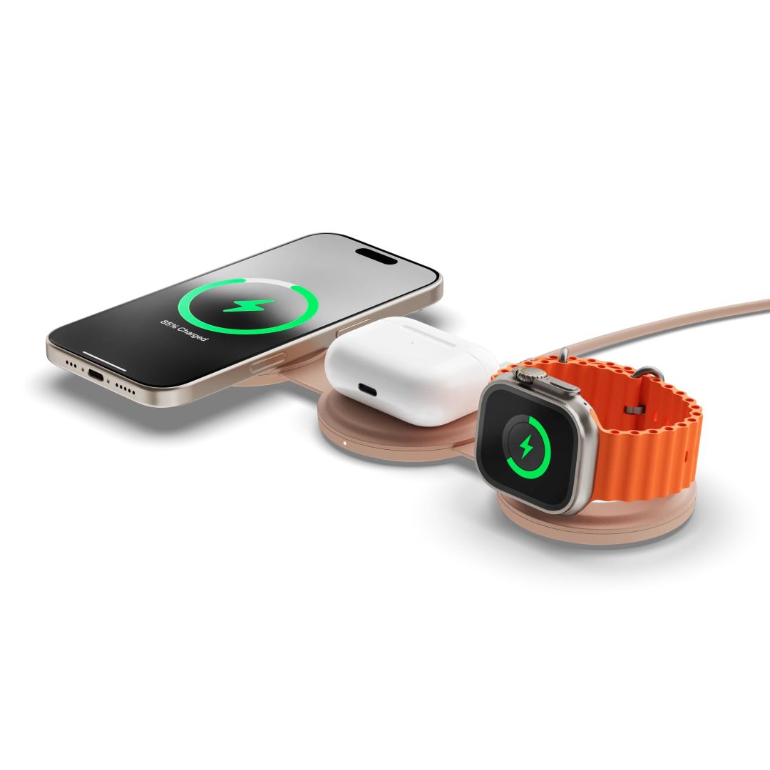 Satechi OntheGo 3-in-1 Wireless Charger Desert Rose