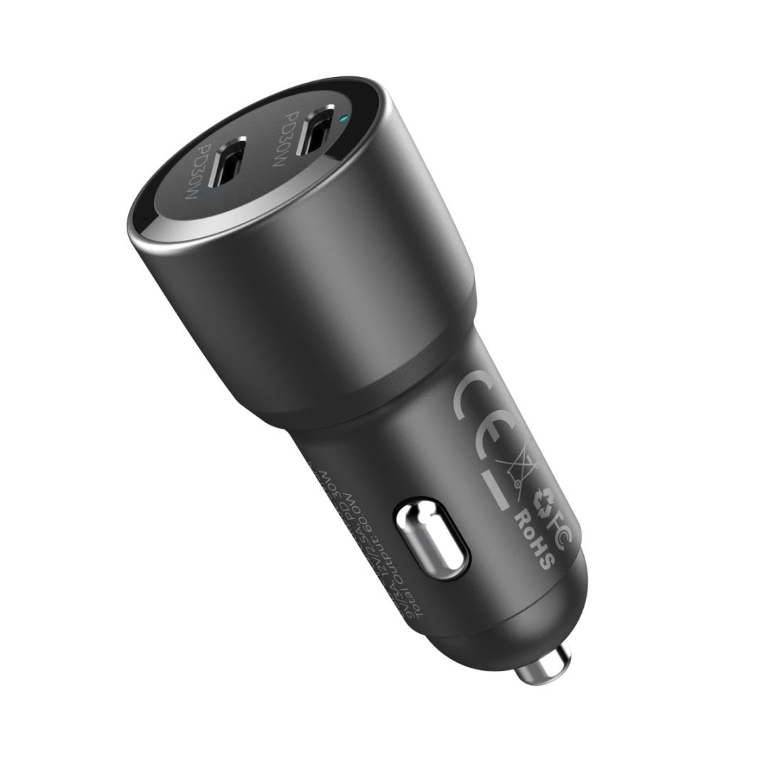 Mobile Origin Car Charger 60W 2 USB-C CA11 Black