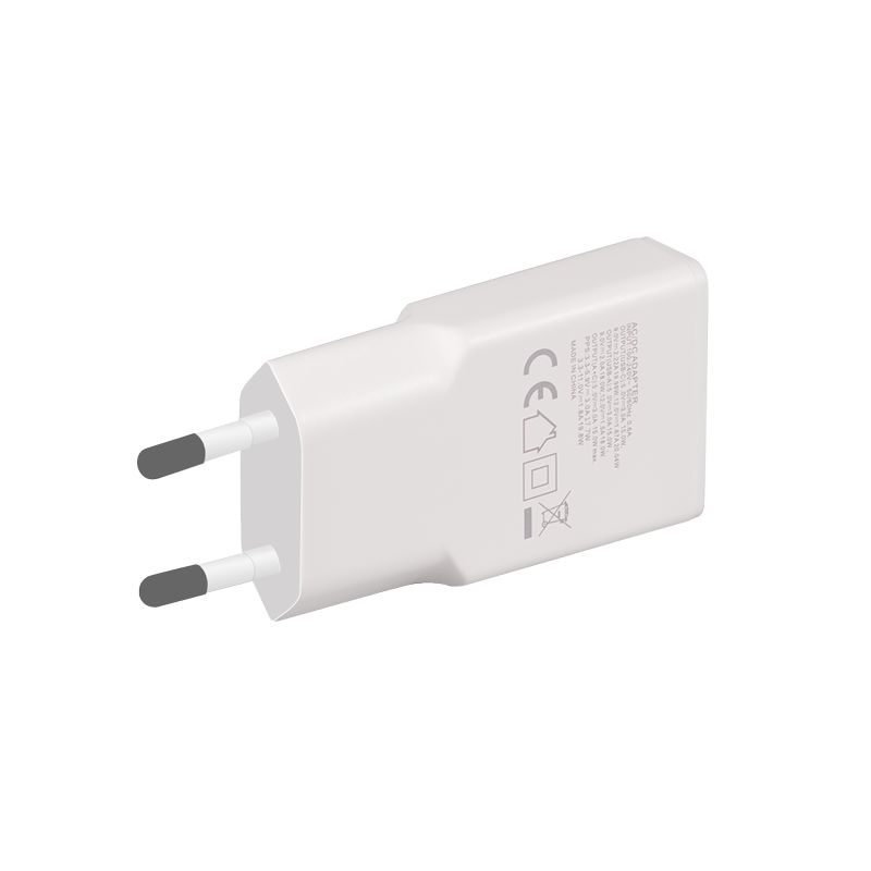 Logilink Dual-USB GaN charger 20W extra slim 1x USB-C (PD) 1x USB-A (QC) White