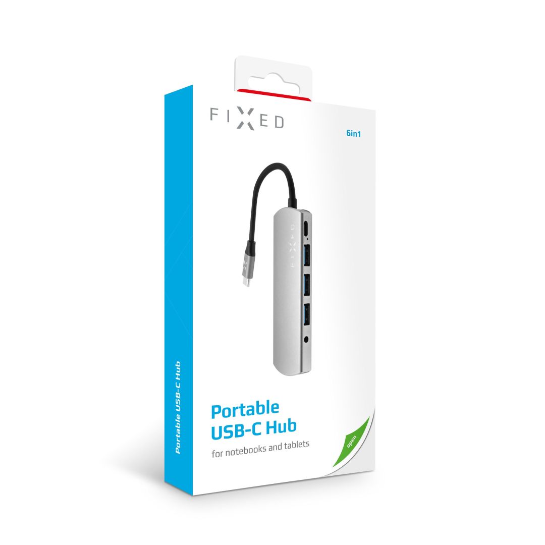 FIXED 6-portos USB 3.0 Hub Space Gray