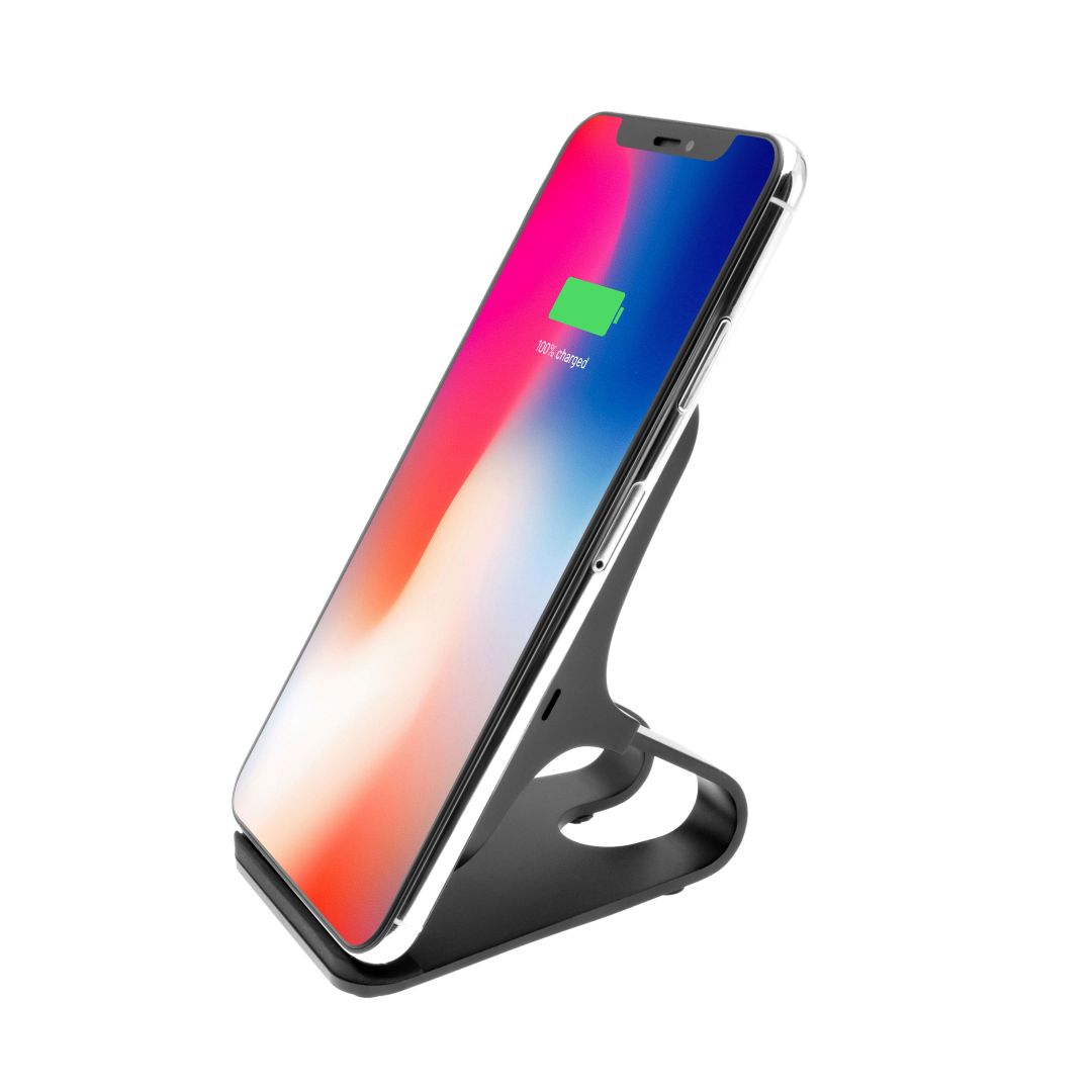 FIXED Frame vezeték nélküli állvány gyors vezeték nélküli töltéssel 15W, fekete