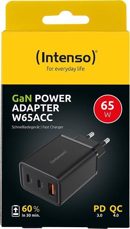 Intenso W65ACC GaN Power Adapter Black