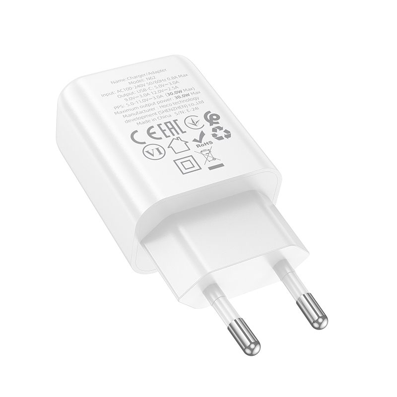 Hoco N62 Gentle PD Wall Charger White