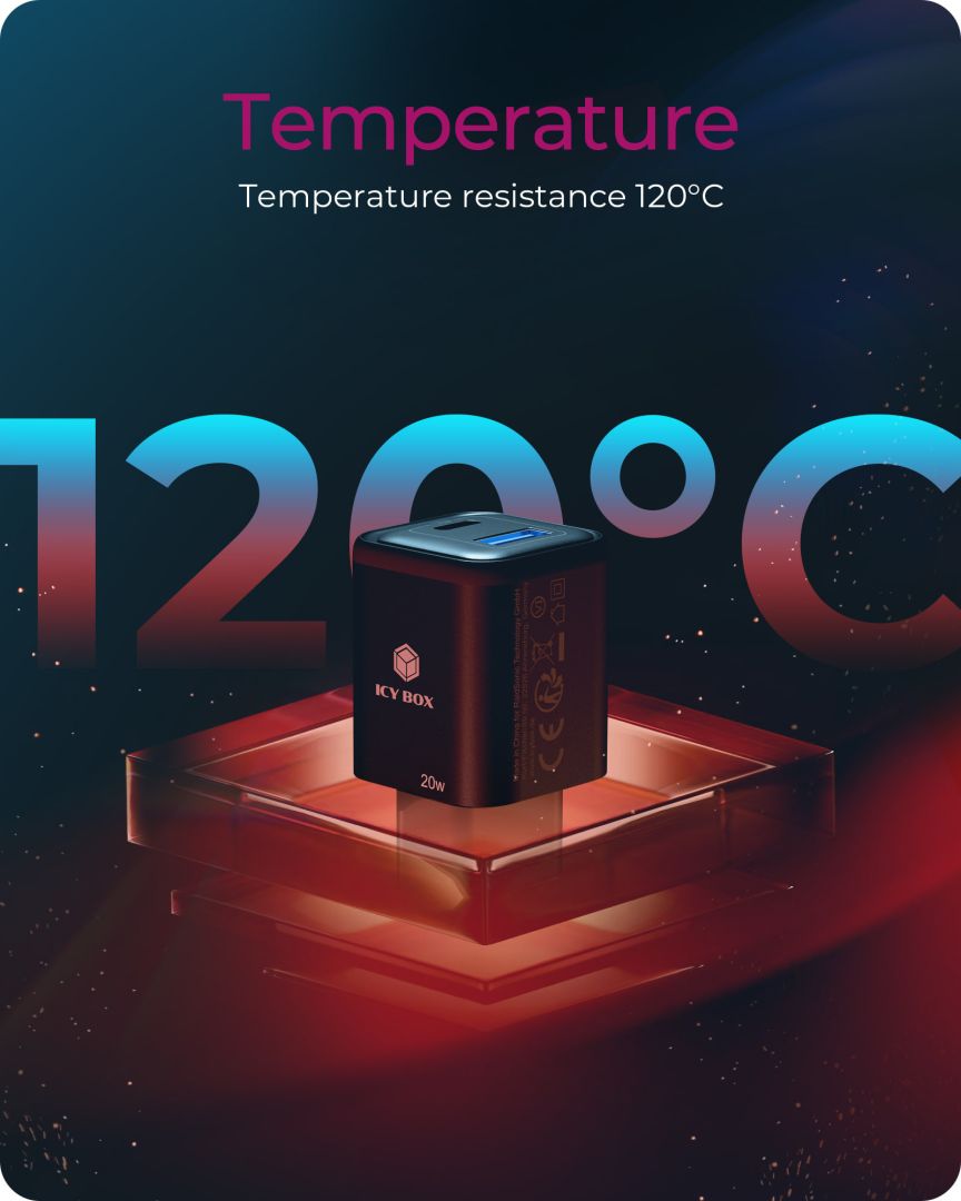 Raidsonic IcyBox IB-PS1020-PD 2-Port USB 20W Fast Charger for Mobile Devices