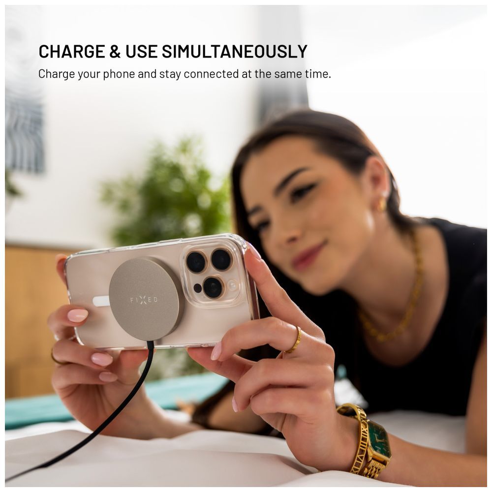 FIXED MagPad Slim Qi2 MagSafe Wireless töltő Titan