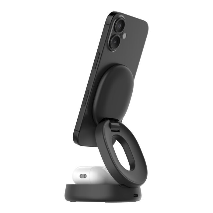 Belkin BoostCharge Pro 2-in-1 Wireless Charging Stand with Qi2 15W Black
